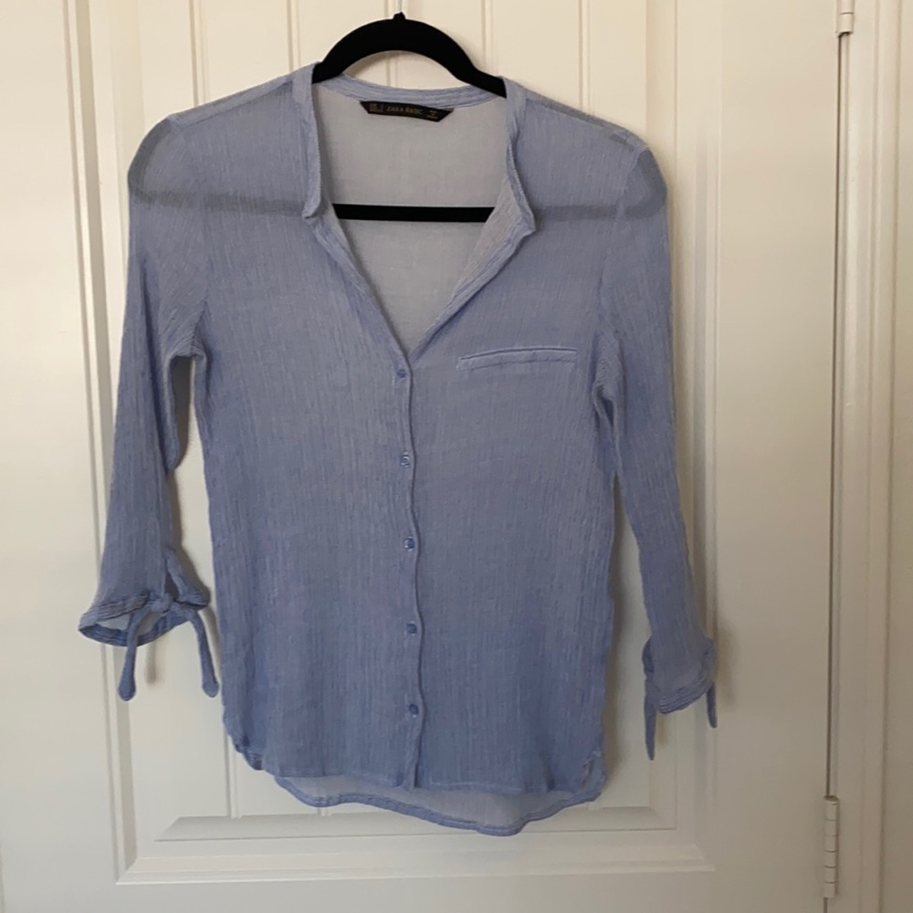 Zara Basic Women’s Light Blue Top Size S